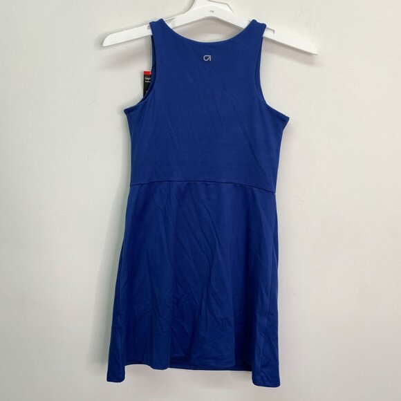 GapFit Women's Dress XS Sleeveless V Neck Active Tank Dress Attached Shorts Blue - Picture 3 of 8